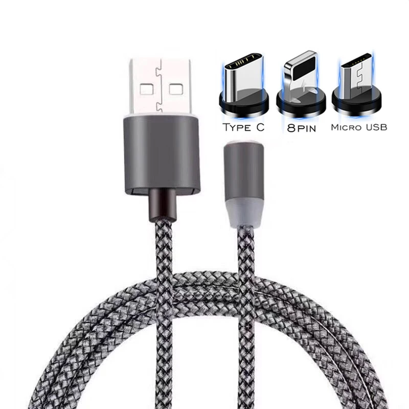 Магнитный зарядный кабель Micro usb type C кабель для освещения 2A Быстрая зарядка USBC/type-C для huawei P30 Pro P30 Lite