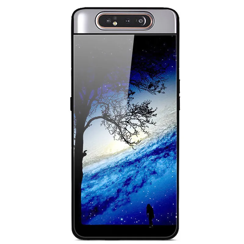 6," чехол для samsung A80, чехол A 80, роскошная задняя крышка из закаленного стекла для samsung Galaxy A80 A90 A 90, чехол, мягкий ТПУ бампер, рамка