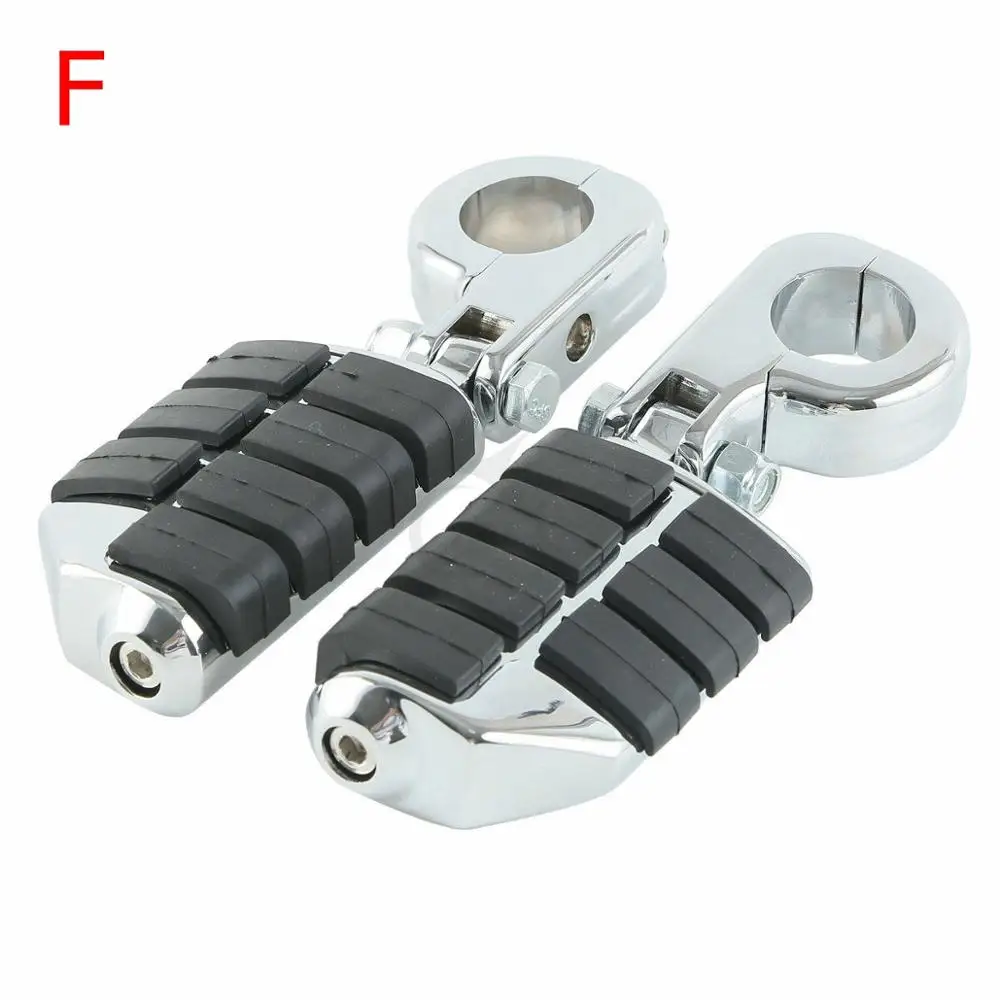 F Мотоцикл 1,2" шоссе бар подножки подножка ж/крепление для Harley Sportster Dyna Honda Kawasaki Yamaha - Цвет: F