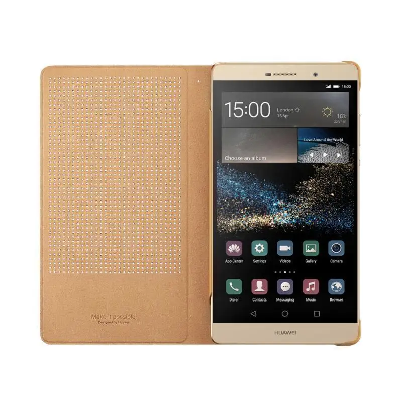 Официальный цветной Чехол-книжка с подставкой и окошком для huawei P8 Max