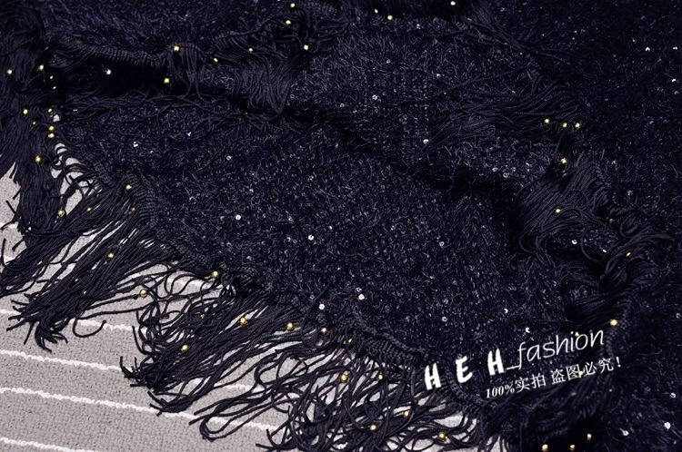 Cakucool пончо плащ с капюшоном Для женщин трикотажный пуловер блестками в форме