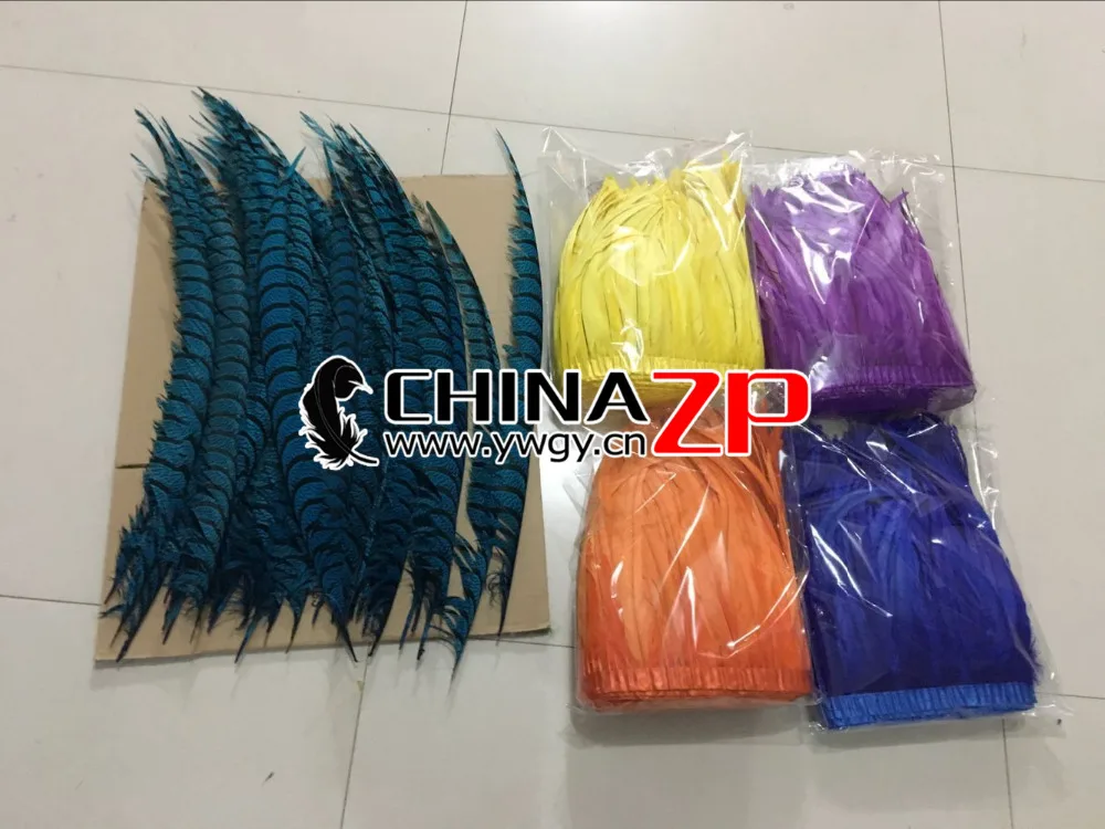 CHINAZP карнавальные костюмы Samba аксессуары 14~ 16 дюймов окрашенные с перьями из хвоста петуха длинные Зебра фазан бесплатно Экспресс способ