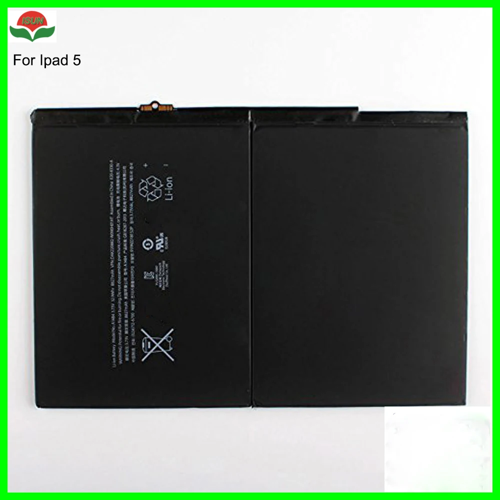 

ISUN 5 шт./лот для IPad Air батарея запасная часть 8820 mAh для iPad 5th Gen A1474 A1475 батарея