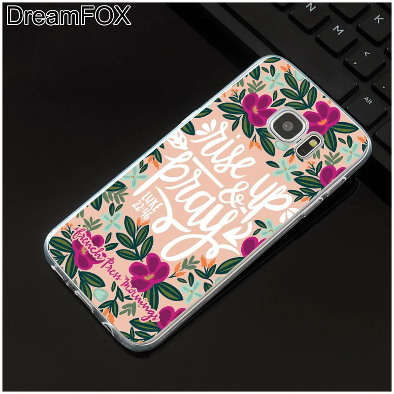 DREAMFOX M066 Bible Verse Phone Soft TPU Silicone Cover Case For Samsung Galaxy S5 S6 S7 S8 S9 S10 5G S10E Lite Edge Plus |
