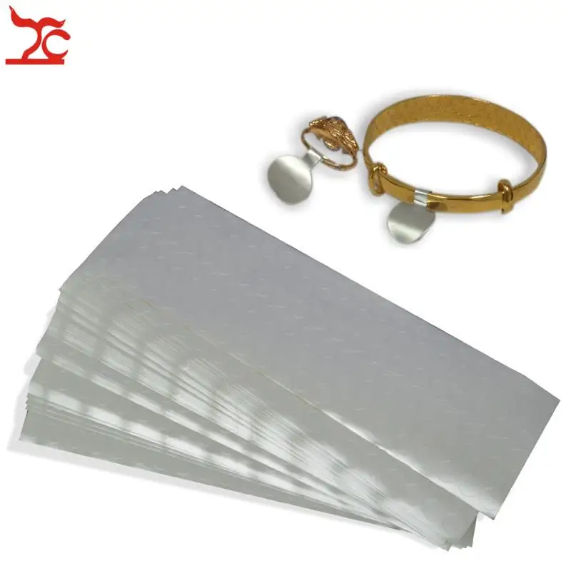 Оптовая продажа 400 штук серебряных бумажных гантелей самоклеящиеся бирки для