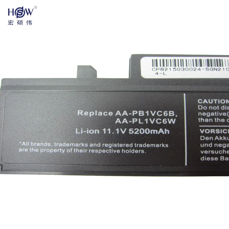 HSW Аккумулятор для ноутбука Samsung AA PB1VC6B PL1VC6B/E N210 N220 11 NB30 Pro/Touch JA02 Mito X420 Aura SU2700 Aven|laptop