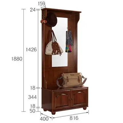 walnut Луи Мода Американский изменить скамейке шкаф для обуви Европейский твердой древесины вход магазин творческий стул хранения может сидеть изменить - Цвет: walnut