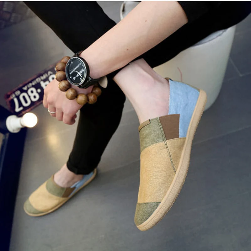 2017 Новое Прибытие Denim Холст Мужчины повседневная обувь Мода смешанные цвета