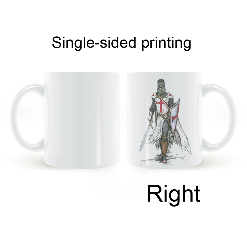 Кружка воина крестоносцев кофе молочная керамическая чашка креативные DIY