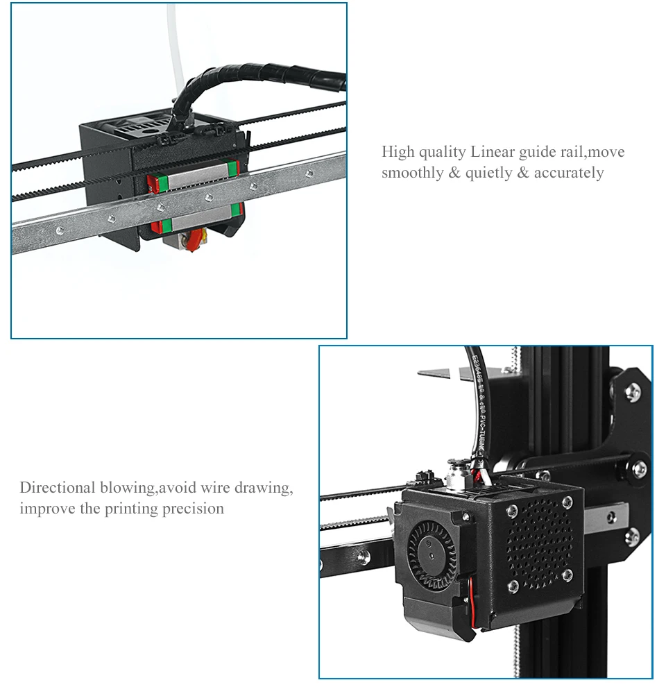 DMSCREATE DPX 3d принтер, литье размер 300*300*400 мм, 3,5 сенсорный экран стабильная материнская плата, линейная направляющая, модульная установка