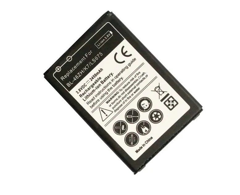 Ciszean 1x2450 мА/ч BL 46ZH Батарея для LG AS330 K332 K350N K371 K373 K7 Tribute 5 K8 (2016) K89 LS675 M1 M1V MS330 US375|battery