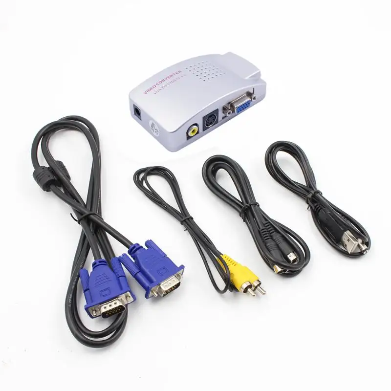 NTSC PAL VGA к ТВ AV RCA адаптер сигнала конвертер видео переключатель коробка
