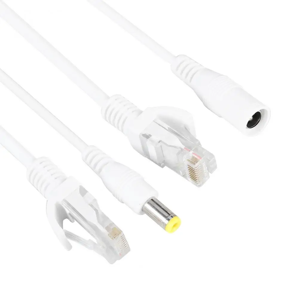 10 пар DC 12 В IP камера POE RJ45 кабель питания через Ethernet адаптер-форсунка сплиттер