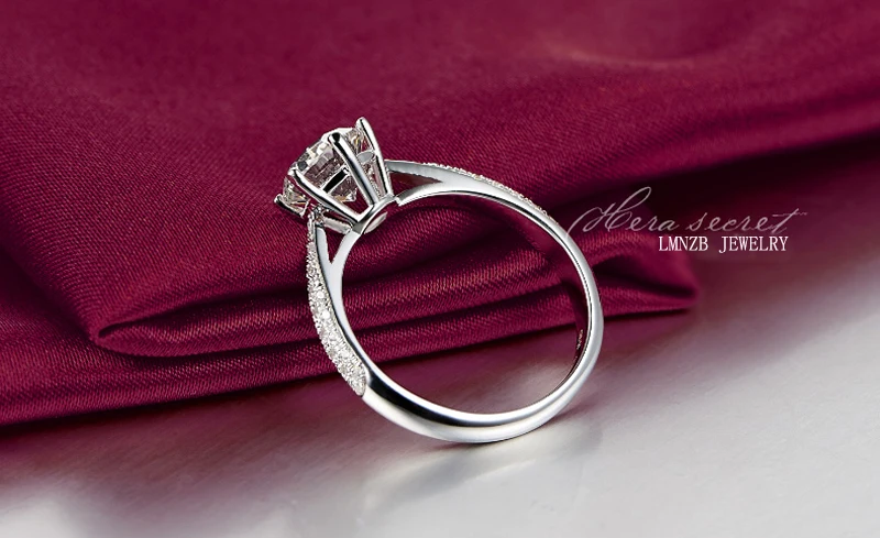 LMNZB чистого серебра 925 пробы набор серебряных колец роскошный 1,0 ct CZ Diamant обручальные кольца для Для женщин браслет украшения для помолвки LYR11