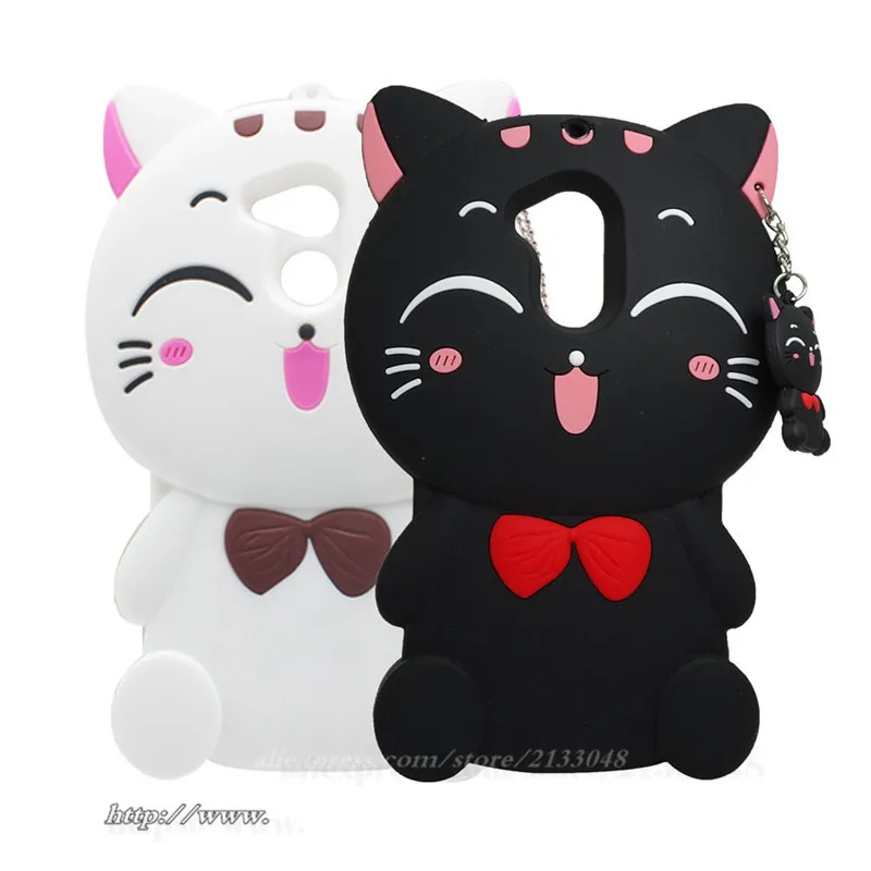 Soft Silicon Cover For Huawei honor 6c case for 6 c Case 3D Cartoon smile Cat enjoy 6s |
