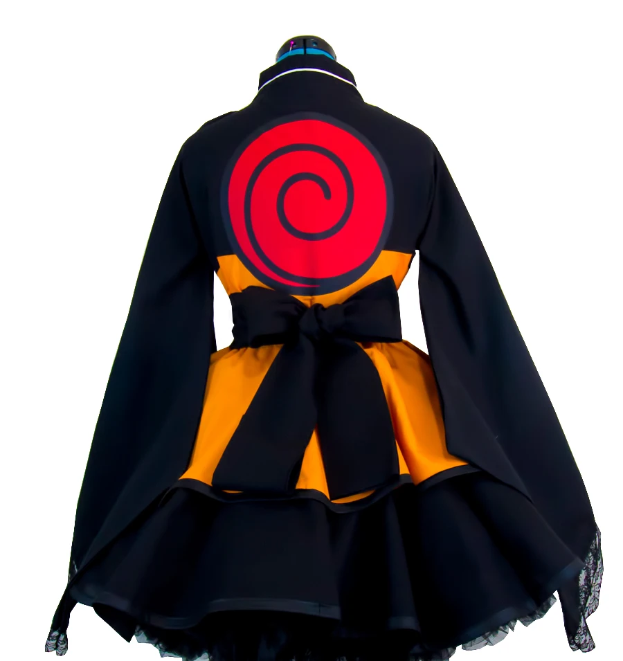 

Naruto Shippuden Uzumaki Naruto Female Lolita Kimono Dress Anime Cosplay Costume
