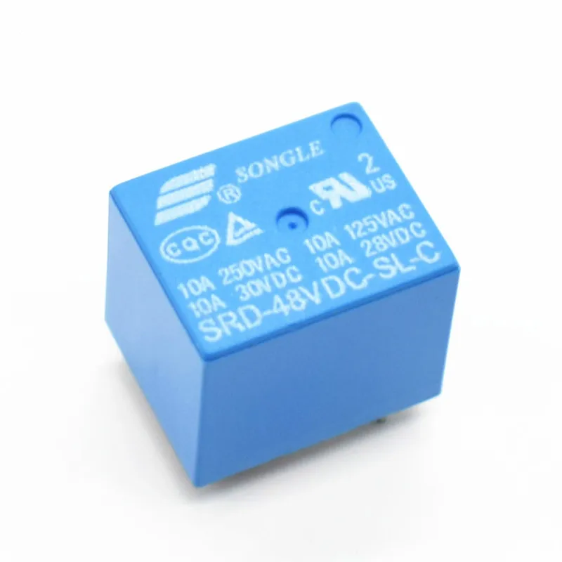 Реле питания PCB типа SRD 48VDC SL C 9V 10A 250VAC 5PIN T73|relay pcb|power relaypcb power relay |