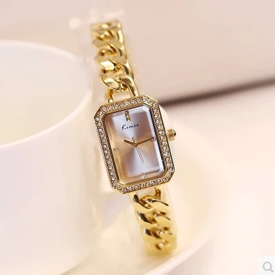 Элитный Бренд KIMIO модные женские туфли часы ремешок цепочка дамские браслет