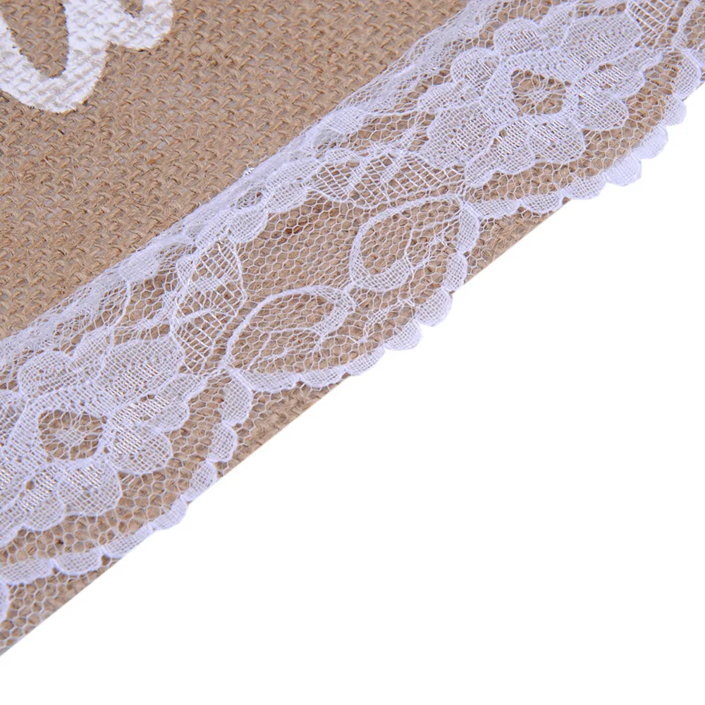 2pcs/set Thank you Wedding Party Flags Raw Jute Simple Style Linen Banner Used In Thanksgiving Birthday Decoration | Дом и сад