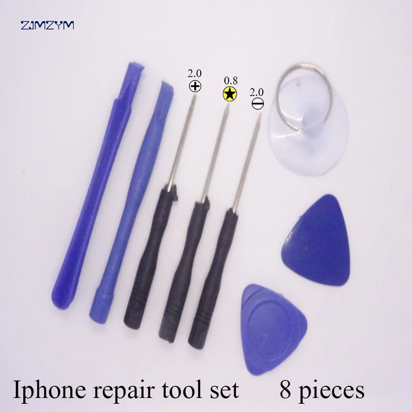

Hot selling 8 in 1 Mobile Phone Repairing Tool Kit Spudger Pry Opening Tool LCD Repair Tools with screwdrivers for Iphone tool
