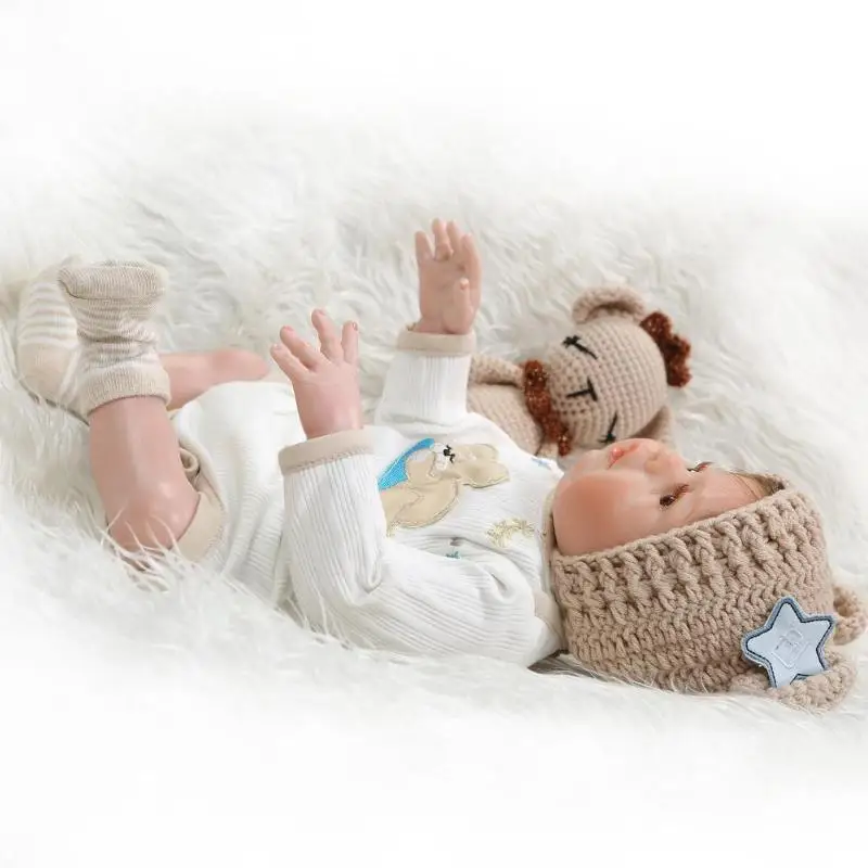 48 см детская кукла реборн виниловая имитация с соской одежда для малышей