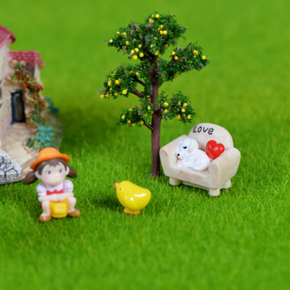 1 шт Мини милая собака сидеть диван в форме сердца резиновый кабошон Dragon Ball Resine