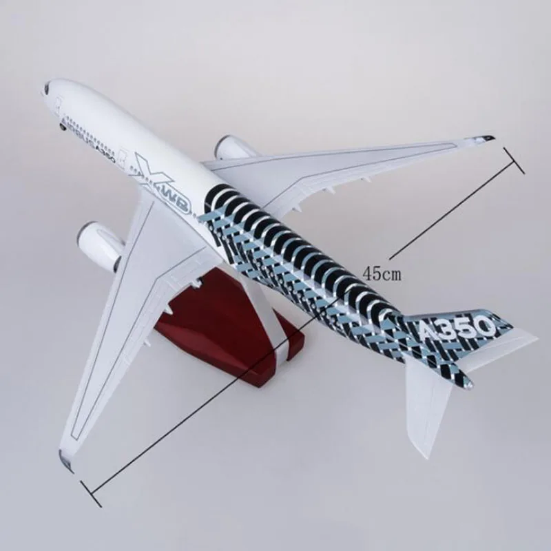 47 см 1/142 масштаб самолет Airbus A350 прототип XWB авиакомпания Модель W светильник и колеса литья под давлением пластиковая Смола самолет для сбора