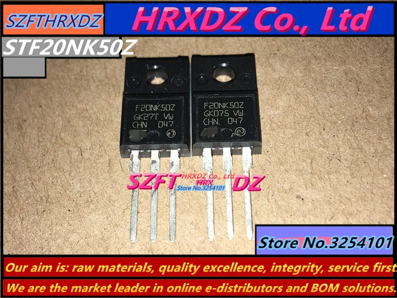 SZFTHRXDZ 100% Новый оригинальный 10 шт. STF20NK50Z F20NK50Z 500V 20A TO220F|Соединители| |