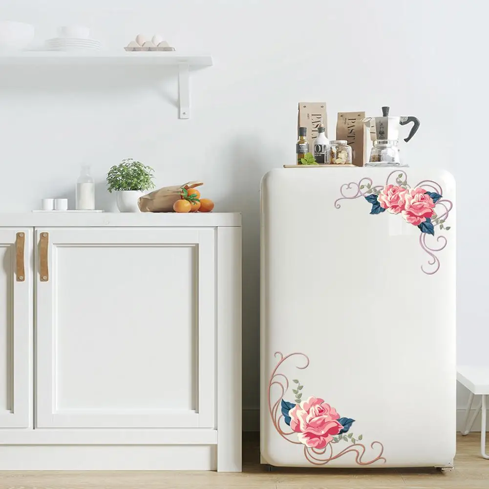 Модные наклейки на стену с цветочным рисунком DIY для домашнего искусства съемные