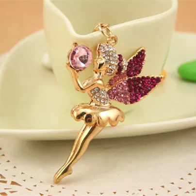 Уникальные новые брелки с кристаллами в виде сказочной ангельской девочки