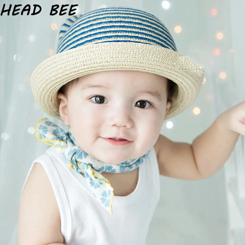 [DINGDNSHOW] новая модная полосатая пляжная соломенная шляпа от солнца с ушками летние