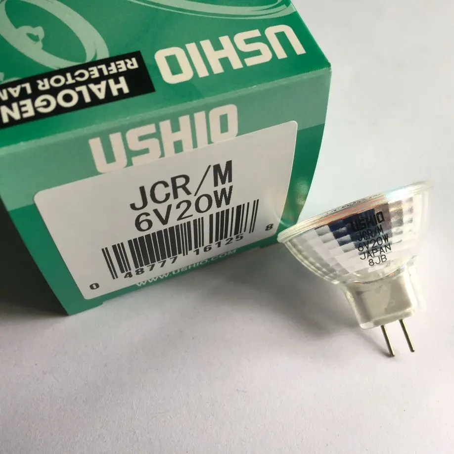 

Лампа Ushio JCR/M 6V20W, граненый отражатель 6V20W, галогенная лампа Микроскоп Nikon DR CT светильник JCR/M 6V 20W