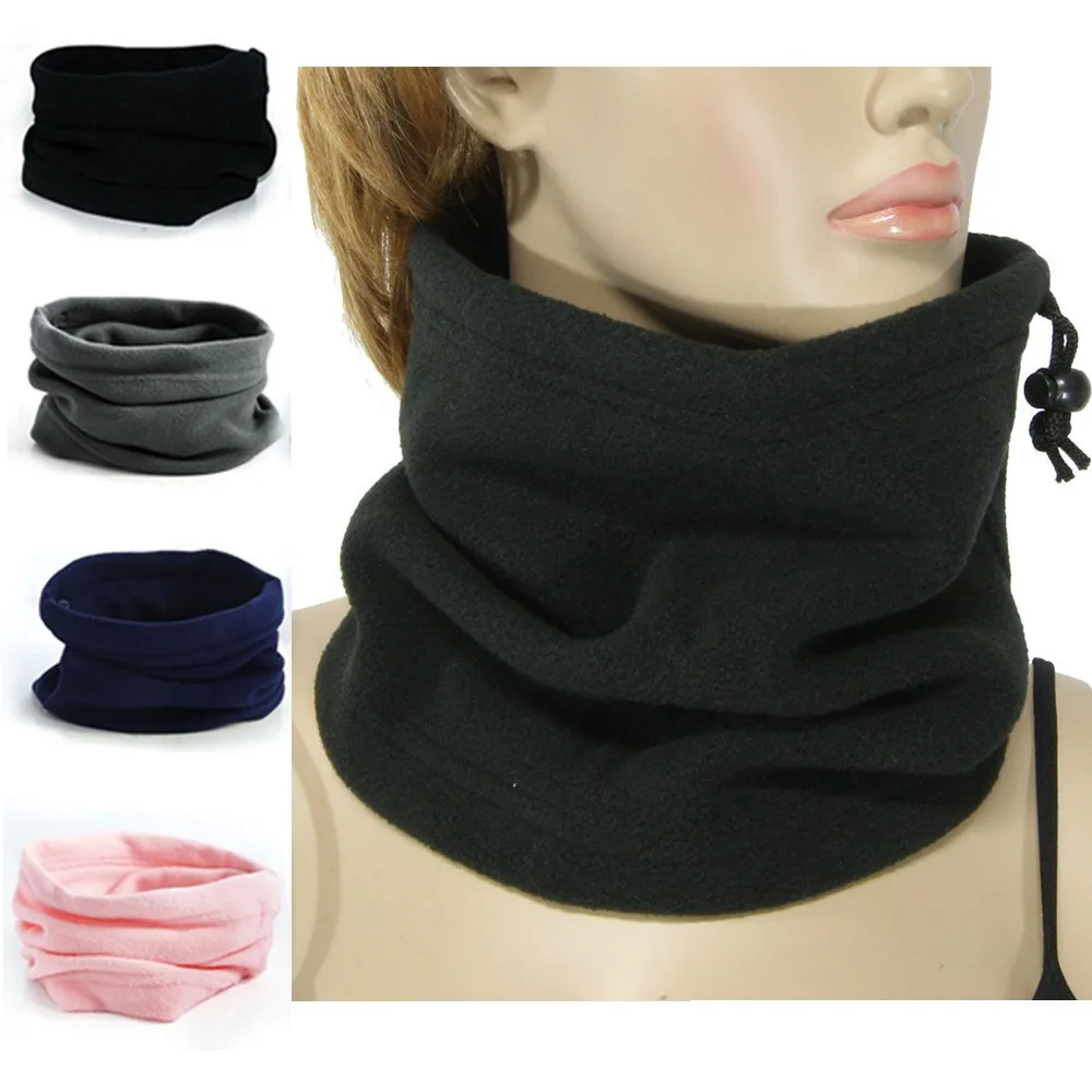 

1PC Fashion Unisex Polar Fleece Neck Warmer Snood Scarf Hat Thermal Ski Wear Snowboard Scarf Neck O-ring Masks