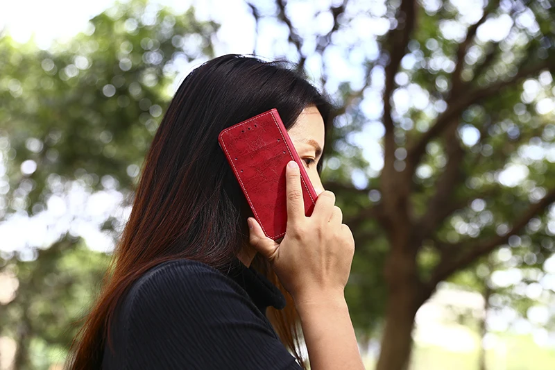 Роскошные модные креативные Флип кожаный качество металла логотип Мобильный