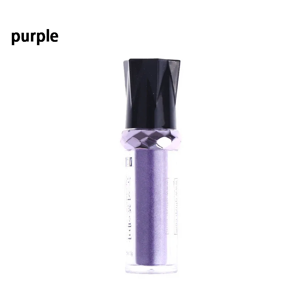purple 1 шт. одноцветные рулонные тени для век, макияж, блестящий пигмент, рассыпчатая пудра, мерцающие тени для век, женские косметические инструменты для макияжа - Цвет: purple
