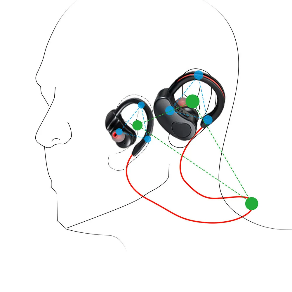 K100 Беспроводные Bluetooth 4 2 наушники в ухо бас кабель гарнитура для Huawei Samsung