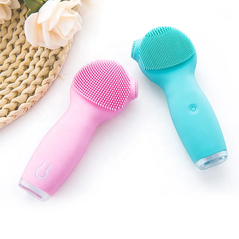 Электрическая силиконовая щётка для очищения лица портативная 3D чистка