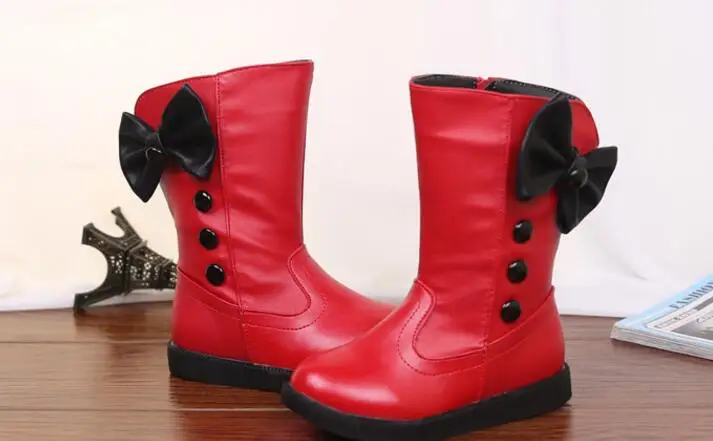Winter Children Casual Shoes Toddler Male Female Child Boots Boys Girls Sneakers Bowknot girl boots | Детская одежда и обувь