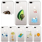 Чехол для iPhone X XR XS MAX 8 7 6 S 6 S, мягкий силиконовый чехол-накладка с забавным авокадо, бананом для Apple iPhone 8 7 6 S 6 S Plus, чехол для телефона