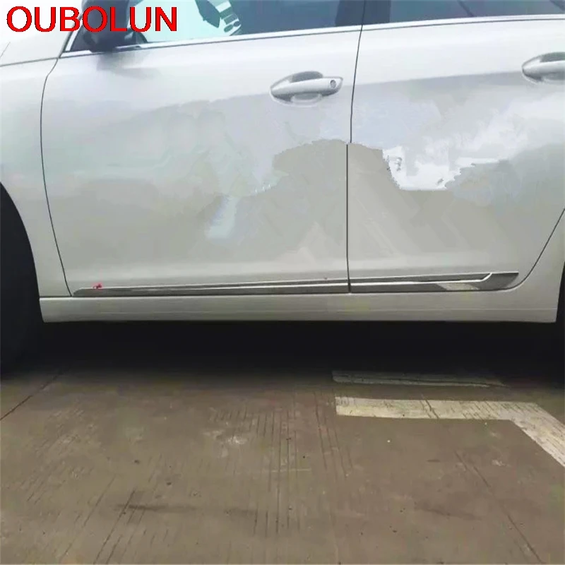 OUBOLUN ABS Chrome для PEUGEOT 308 хэтчбек 2014 2015 2016 внешний корпус дверь боковая форма