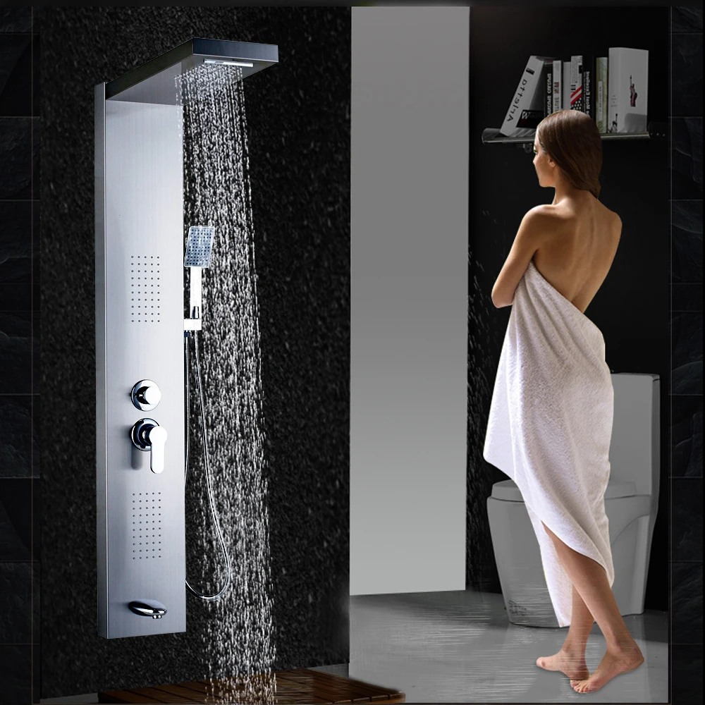 Матовый Никель Нержавеющая сталь сертифицированные 5-функции водопад дождевая