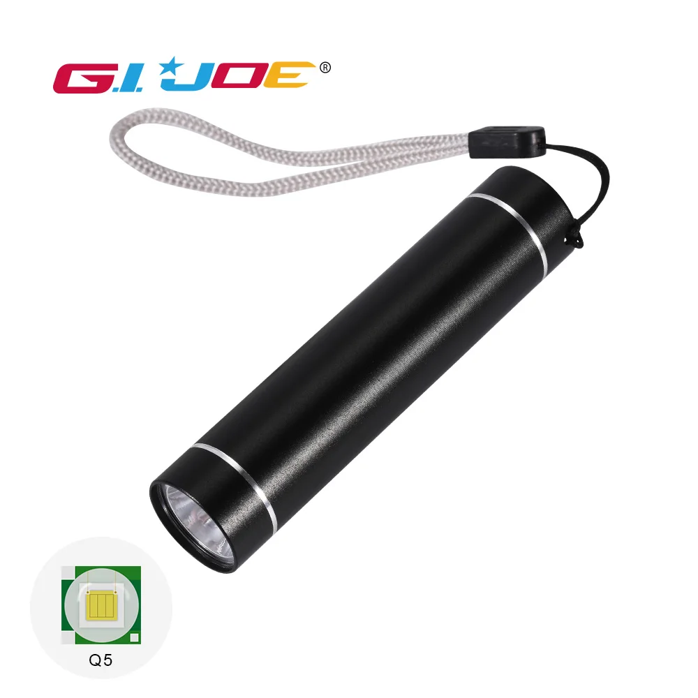 Фонарик GIJOE mini Q5 со встроенным аккумулятором перезаряжаемый через usb 3 режима