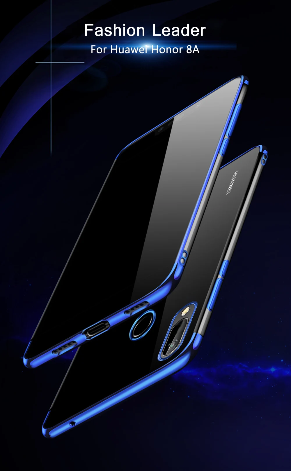 Силиконовый чехол для huawei Honor 8a Pro, чехол-бампер, противоударный, прозрачный, TPU, тонкий чехол для huawei Y6 Y 6 Pro Prime, чехол
