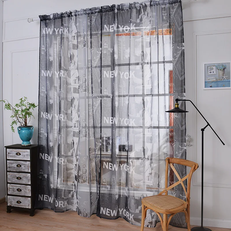 1 шт. хлопковая марля тюль вуаль прозрачные Занавески для кафе спальни двери