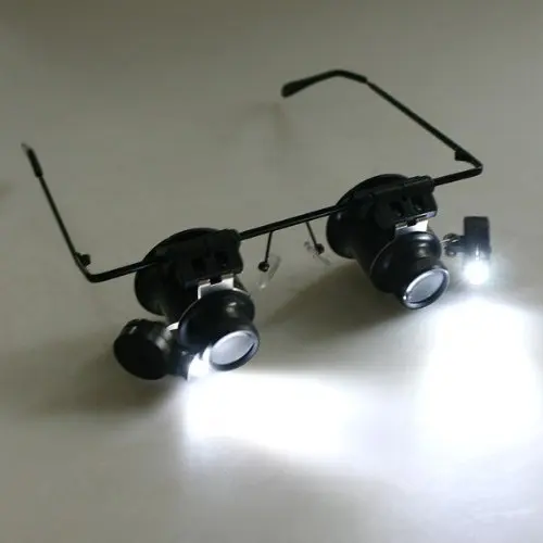 SOSW-20x Magnifier Magnifying Eye Glasses Loupe Lens Jeweler Watch Repair LED Light | Наручные часы
