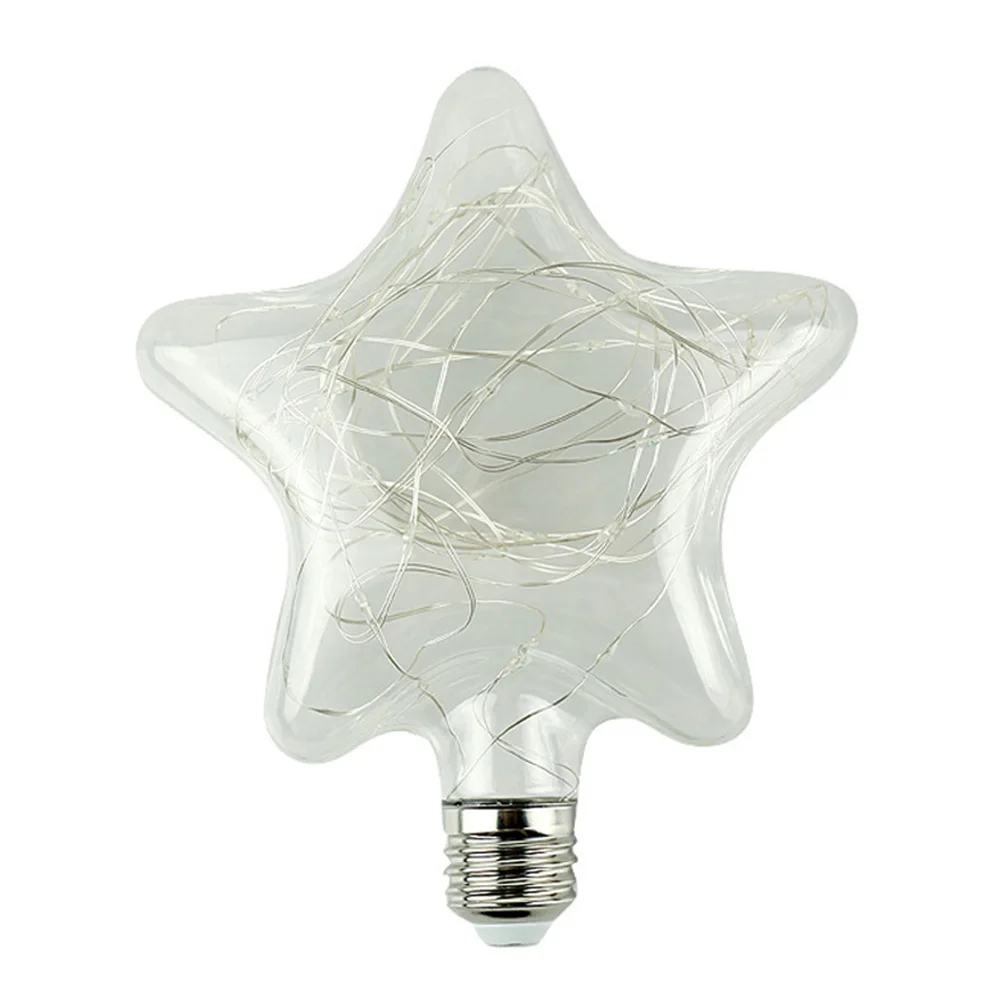 Светодиодная лампа Эдисона звезда RGB Вспышка красный зеленый 220 в E27 1 8 Вт медный