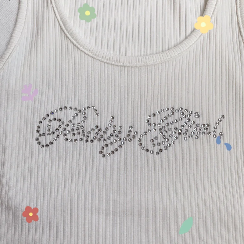 Dollskill, сексуальный летний белый укороченный топ, футболки, без рукавов, стразы, короткий топ-бюстье, Атласный топ, топы, женское нижнее белье