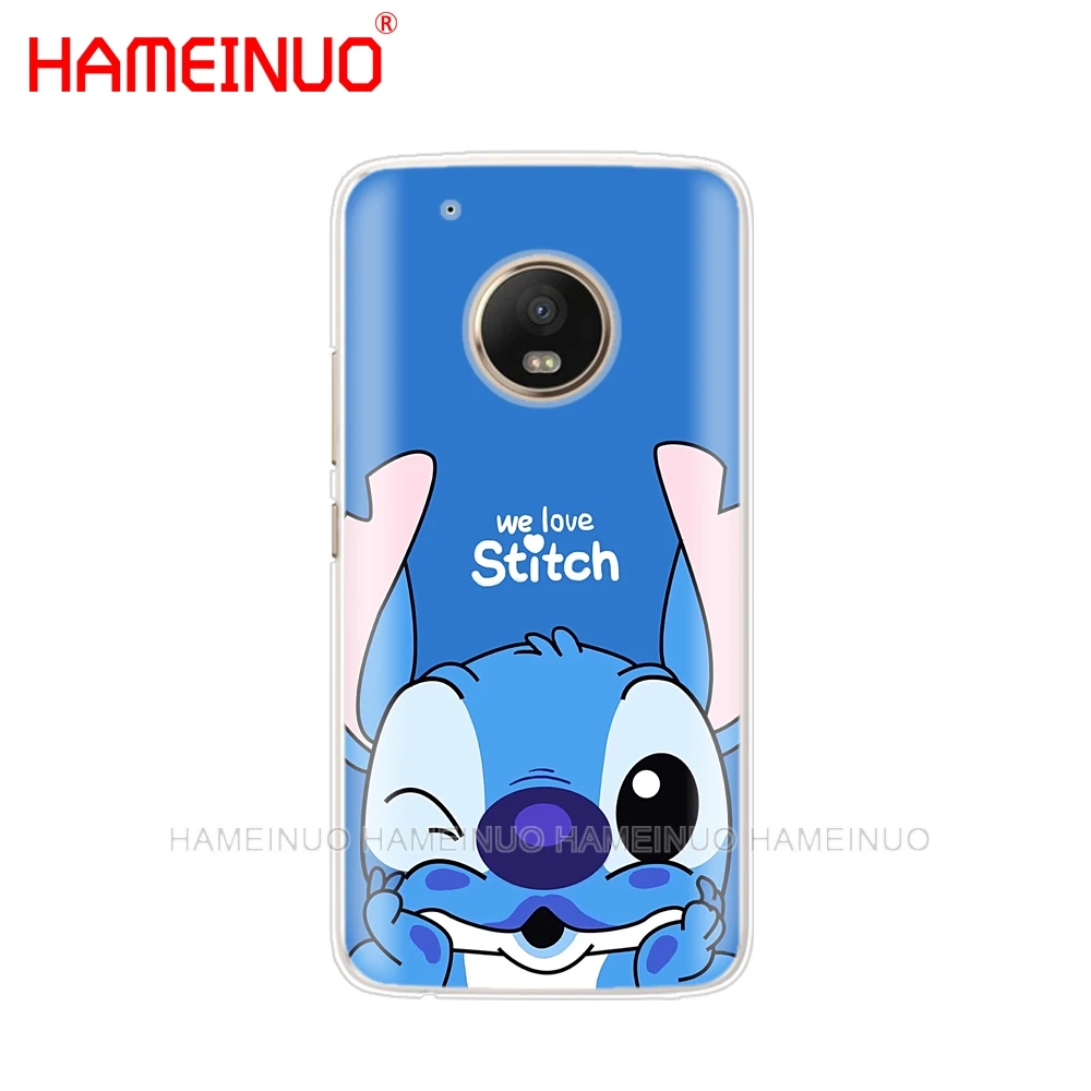 HAMEINUO милый мультфильм, Стич чехол для телефона Motorola Moto X4 C G6 G5 G5S G4 Z2 Z3 PLAY PLUS - Цвет: 61921