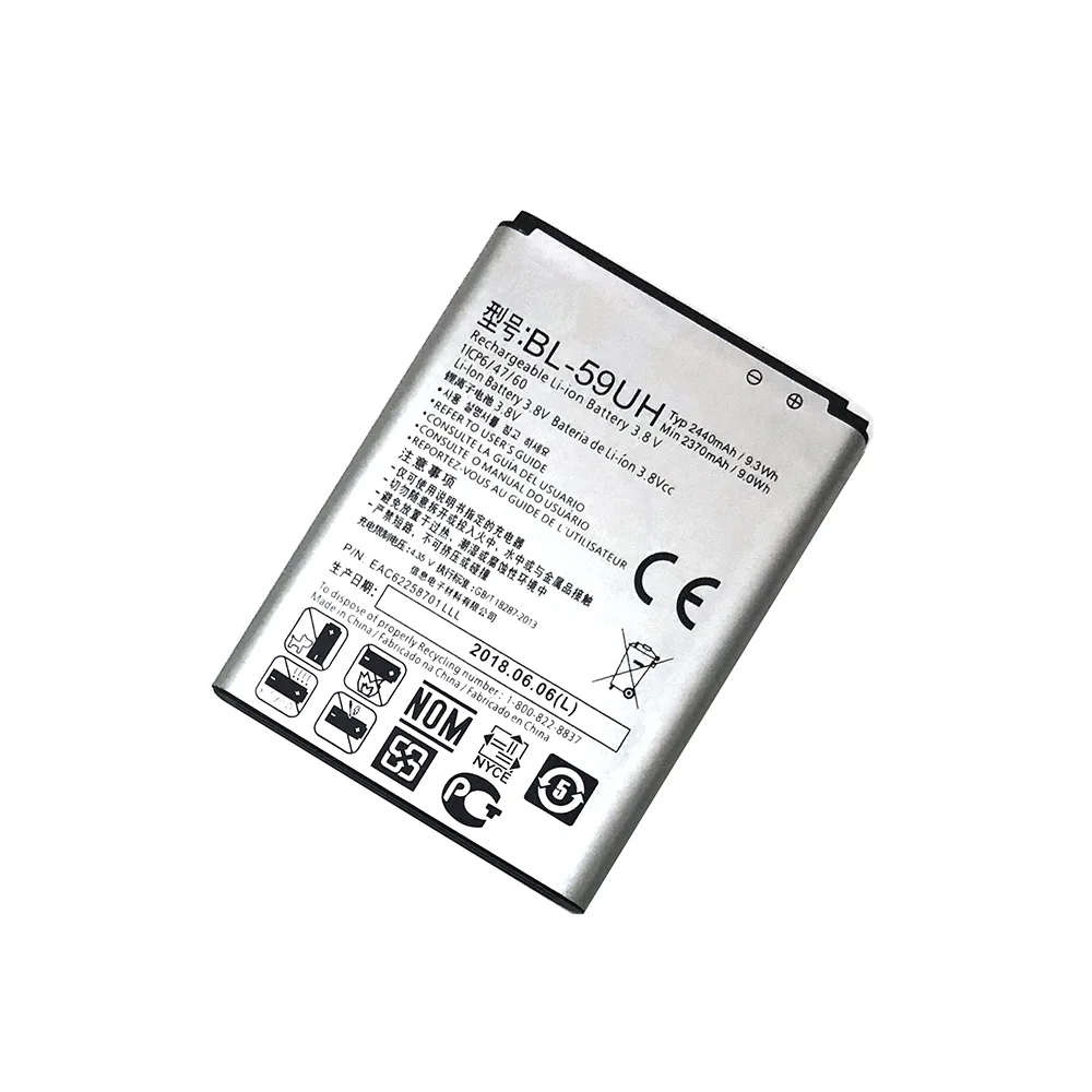 Хорошее качество G2 мини Батарея для LG G2mini D410 D315 D618 D620 D620R D620K F70 BL-59UH 2440 мА/ч, BL59UH