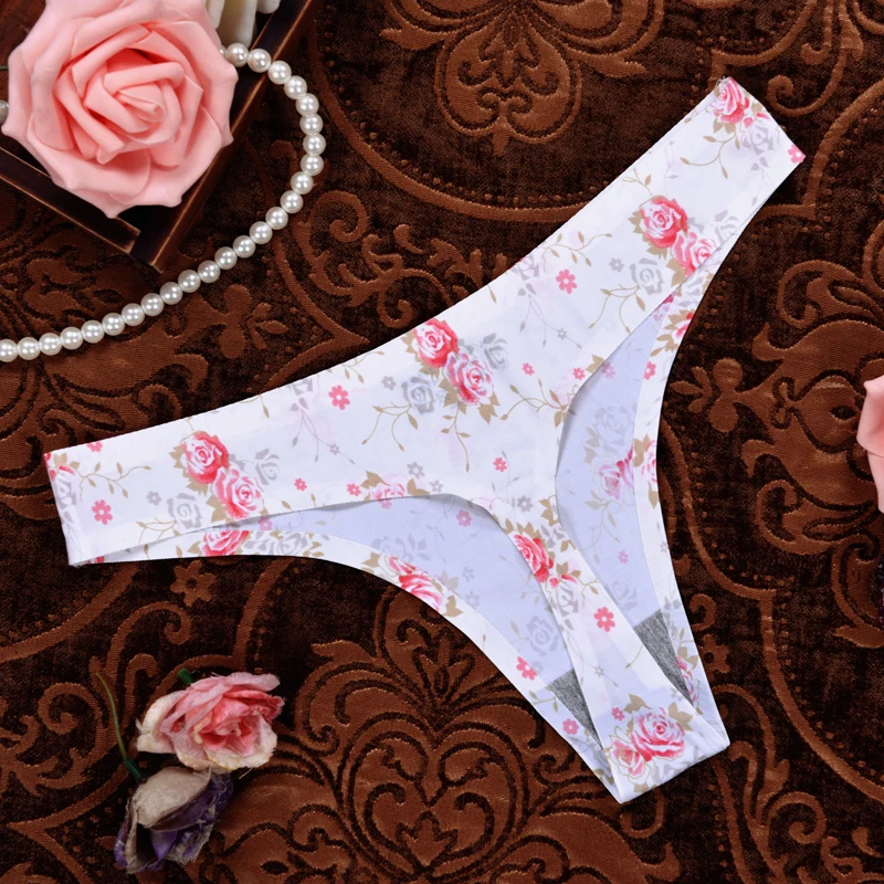 Женские кружевные бесшовные трусики-танга | Женская одежда